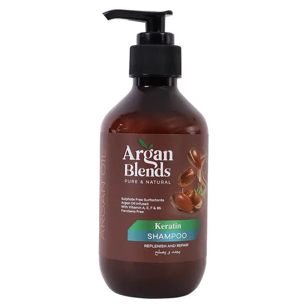 Argan Blends Keratin Shampoo Liquid Formula with Argan Oil and Keratin 300ml