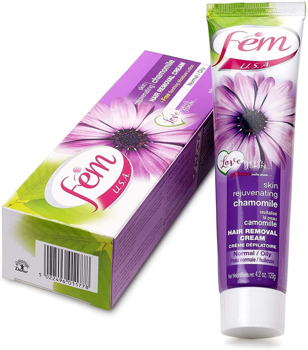 Fem Hair Removing Cream Rejuvenating Chamomile Avocado Oil 120 g