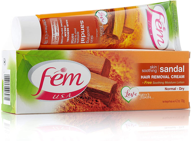 FEM Hair Removing Cream Soothing Sandal and Avocado Oil 120 g