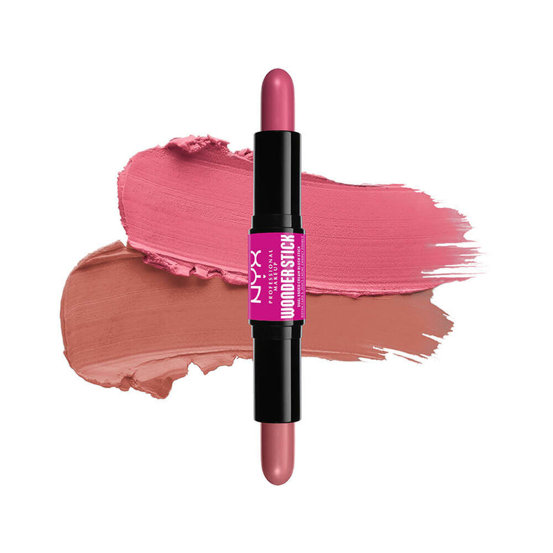 NYX Wonder Stick Blusher Cream Blush Stick Hyaluronic Acid Light Peach + Baby Pink 4 g
