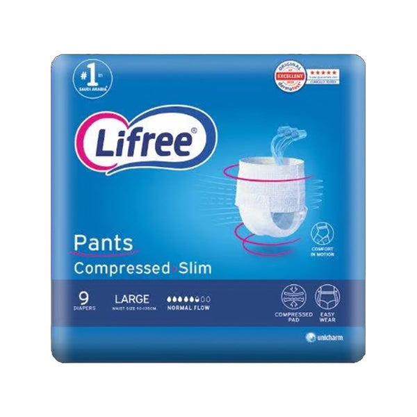 Lifree Culotte Adult Incontinence Pants Large, 9 Count, High Absorbency