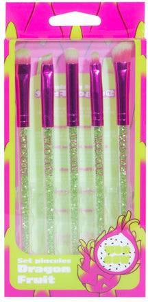 You Are The Princess Woo Oow Dragon Fruit Makeup Brush Set, 5 Pieces
