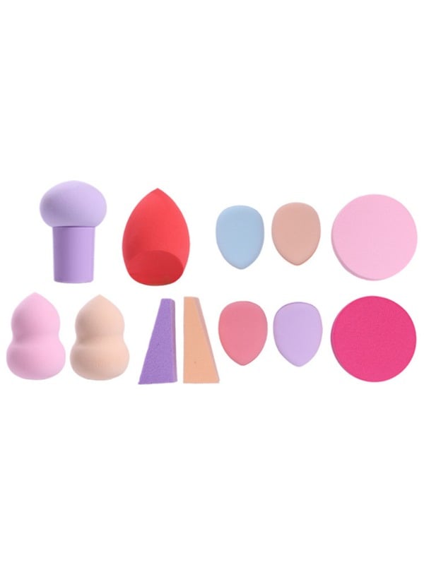 Beauty System Makeup Sponge Set Assorted Shapes and Sizes 8 Pieces