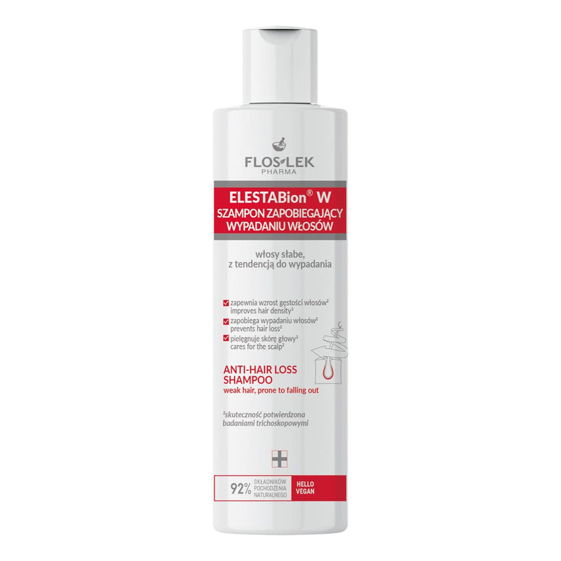 Floslek Elestabion Shampoo Plant-Based Formula with Biotin Keratin and Ginseng 225 ml