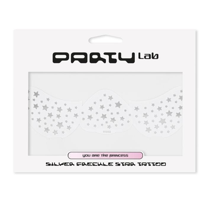 You Are The Princess Party Lab Silver Freckle Star Tattoo Sticker, 1 Piece