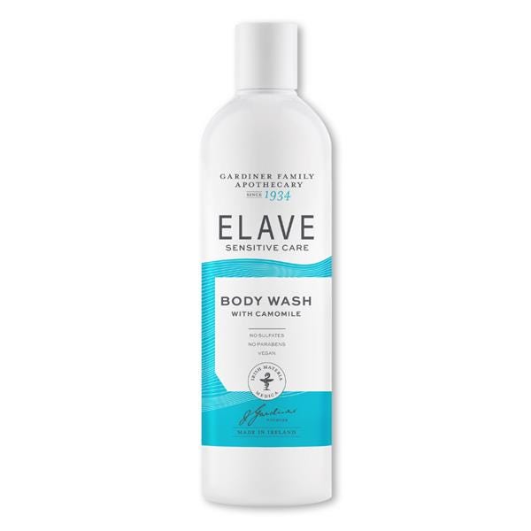 Elave Dermatological Sensitive Body Wash, Sulfate-Free Camomile Cleanser, 250 mL