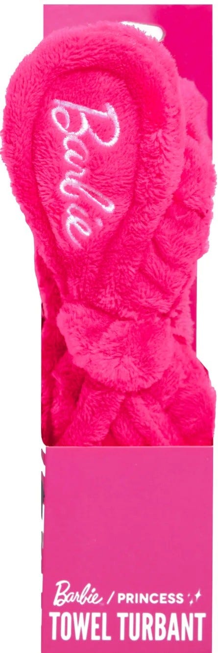 You Are The Princess Barbie Towel Turban with Bow, Adjustable Elastic, 1 Pc