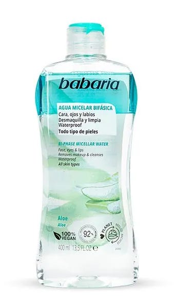 Babaria Bi-Phase Micellar Water Makeup Remover Dual-Phase Formula 400 ml