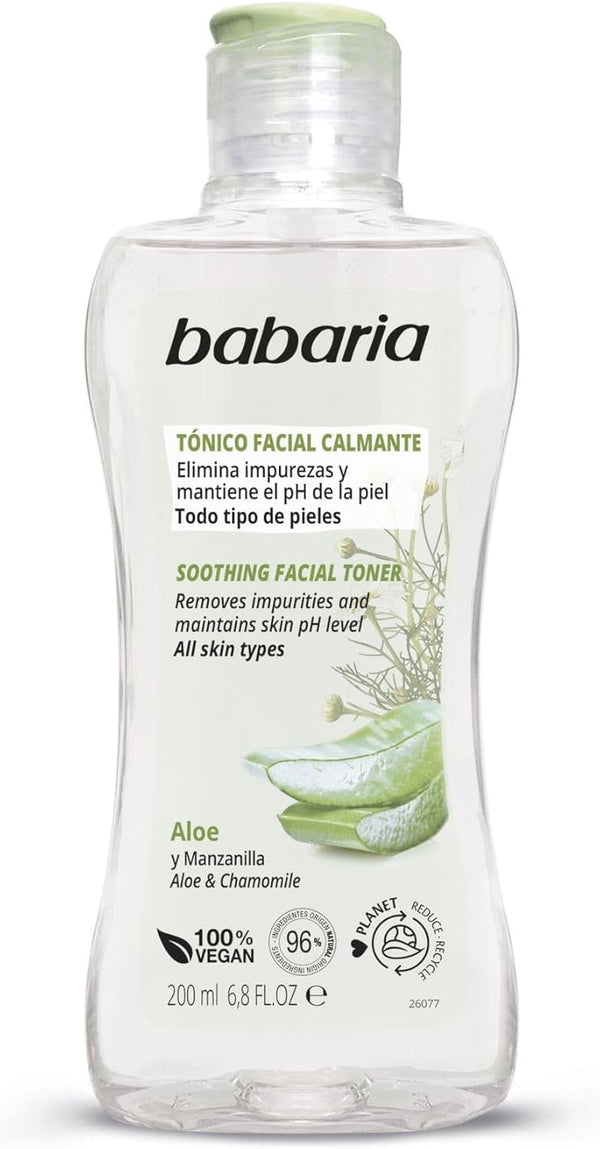 Babaria Soothing Facial Toner Alcohol-Free Aloe Vera 200 ml
