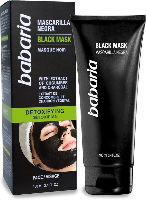Babaria Detoxifying Black Face Mask with Activated Charcoal, 100 ml