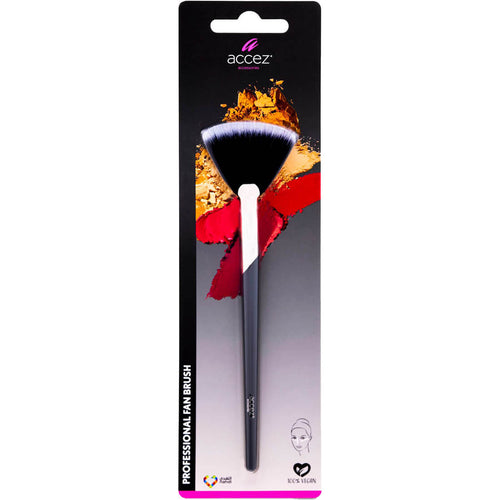 Accez Professional Fan Brush Makeup Brush for Powder, Highlighter, Bronzer and Blush