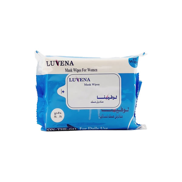 Luvena Women Intimate Wipes Musk Scent pH-Balanced 20 Wipes