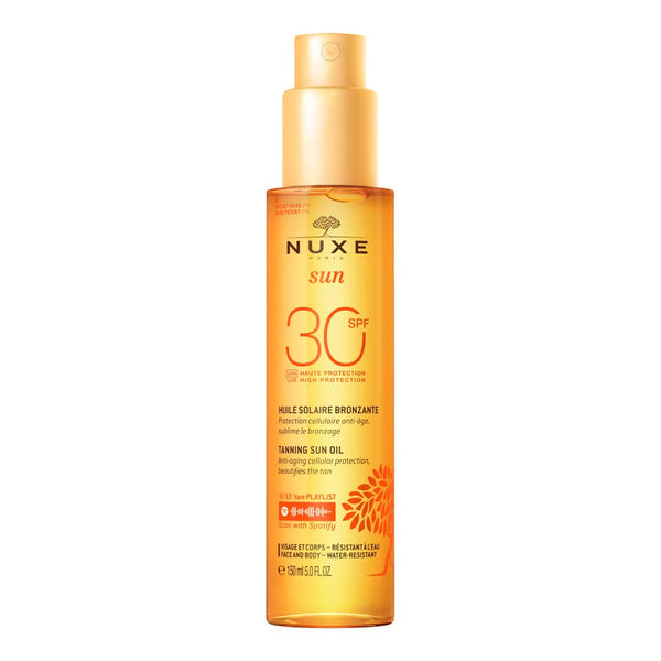 Nuxe Sun Tanning Oil Face & Body SPF 30 Water-Resistant Photostable 150ml