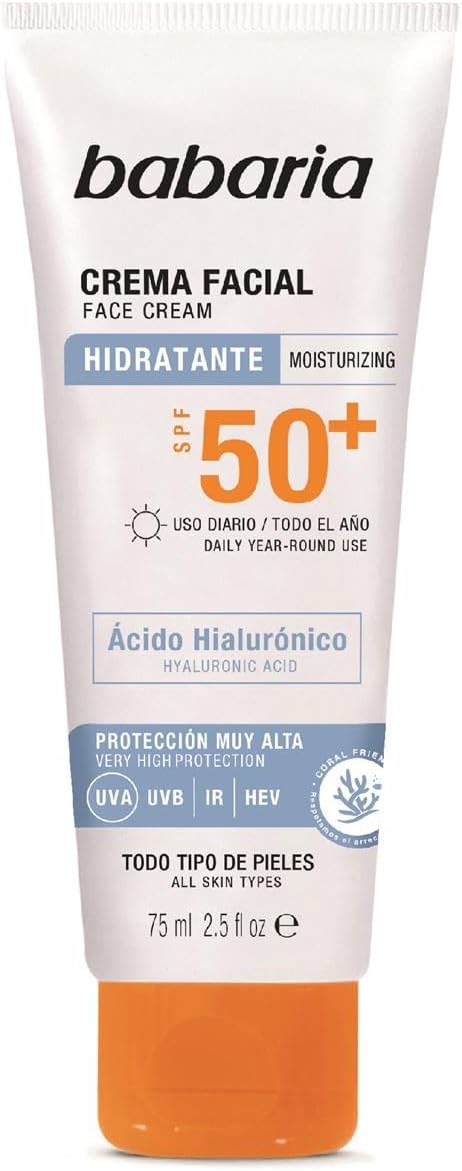 Babaria Hyaluronic Acid Moisturizing Face Cream SPF 50+ 75ml