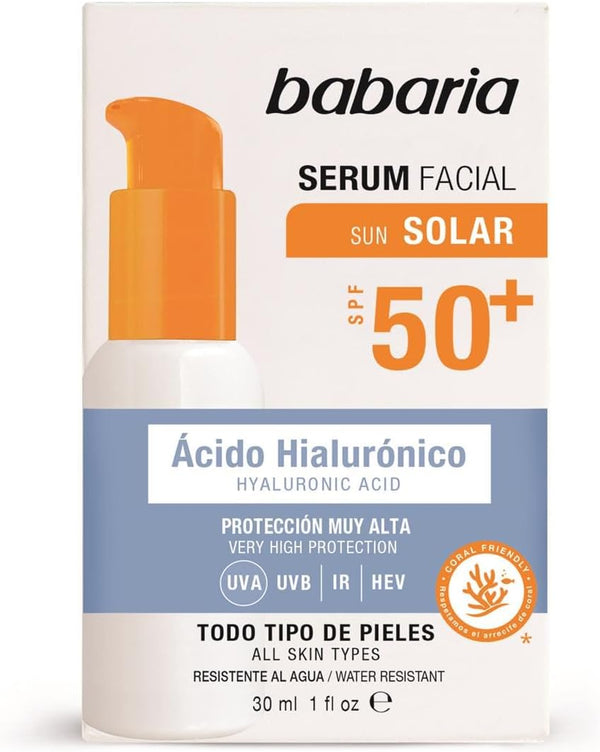 Babaria Hyaluronic Acid Facial Sunscreen Serum SPF 50+ Niacinamide 30ml