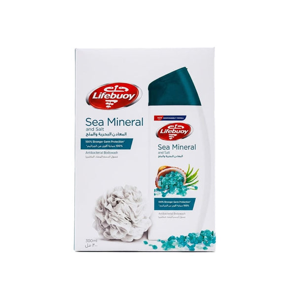Lifebuoy Sea Minerals & Salt Body Wash with Loofah 300ml