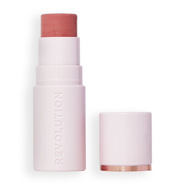 Revolution Skin Silk Marble Blush Stick Smooth Peachy Pink