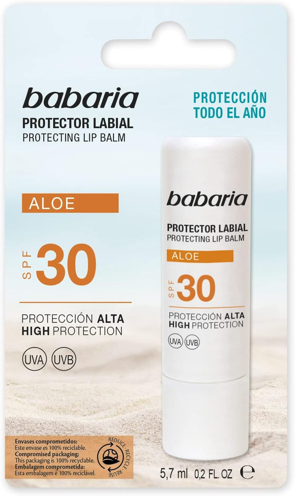 Babaria Protecting Lip Balm SPF 30 Moisturizing Formula 5.7 ml