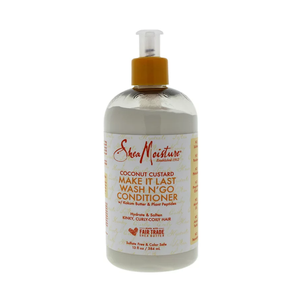 SheaMoisture Coconut & Custard Hair Conditioner Coconut Milk Plant Peptides Kokum Butter 384ml