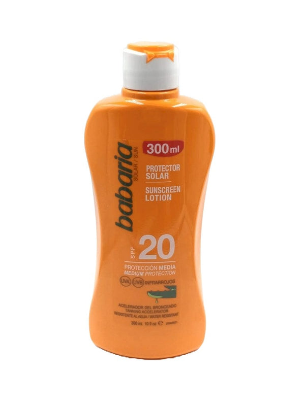 Babaria Solar Aloe Sunscreen Lotion SPF 20 UVA UVB Protection 300ml