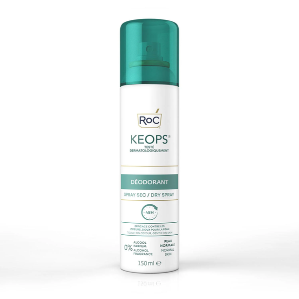 RoC Keops Dry Spray Deodorant Antiperspirant Fragrance-Free 150 ml