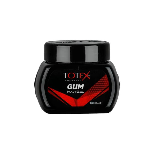 Totex Cosmetic Hair Gel Gum Strong Hold Shiny Finish Red 250ml