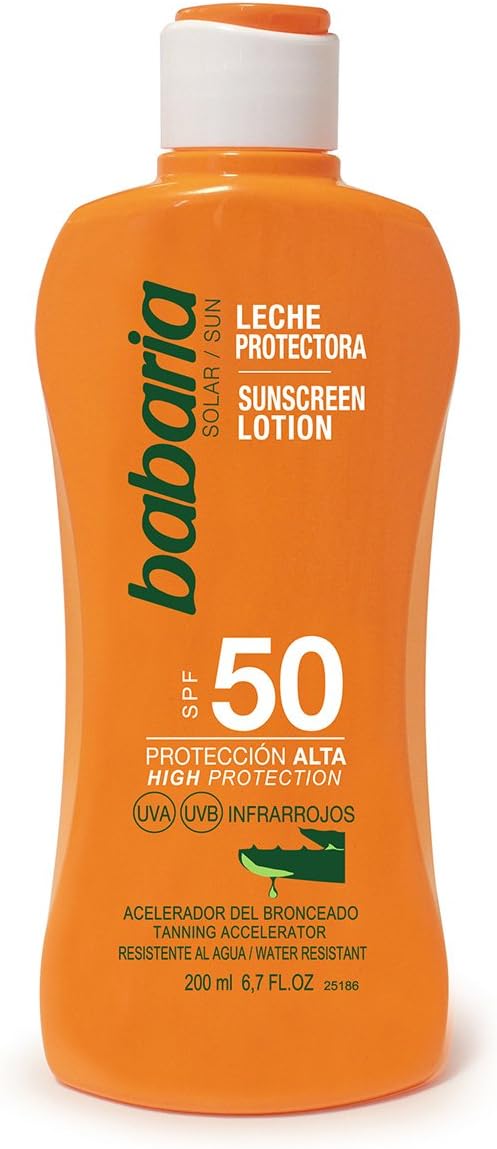 Babaria Aloe Vera SPF 50 Sunscreen Lotion for Face and Body 200ml