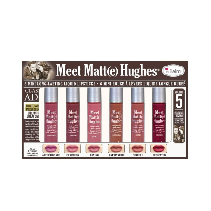 theBalm Meet Matt(e) Hughes Mini Liquid Lipstick Set Matte Finish 6 Shades