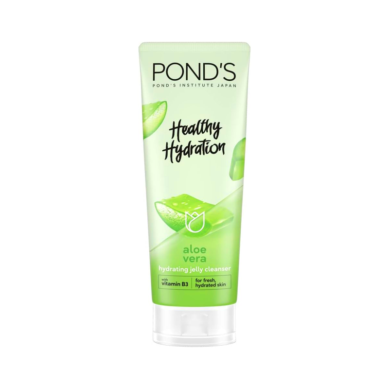 Pond's Healthy Hydration Moisturizing Jelly Cleanser Aloe Vera Vitamin B3 100g