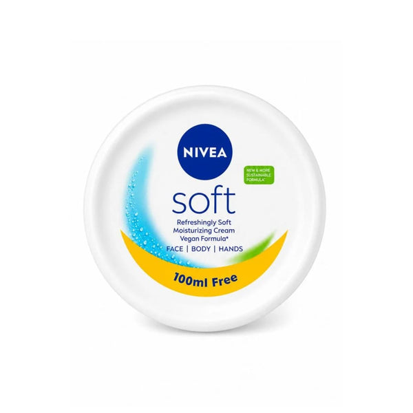 NIVEA Soft Moisturizing Cream Light Fast-Absorbing Face Hand Body Care 300ml