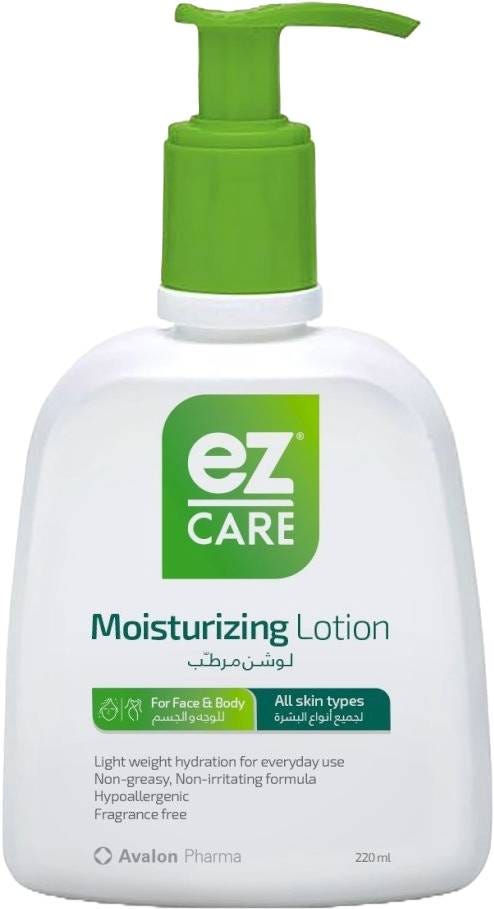 Ez Care Moisturizing Lotion Lightweight Fragrance-Free Face & Body Lotion 220 ml