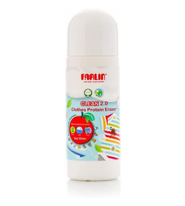 Farlin Clean 2.0 Baby Clothes Protein Stain Eraser Liquid Laundry Detergent 80 ml