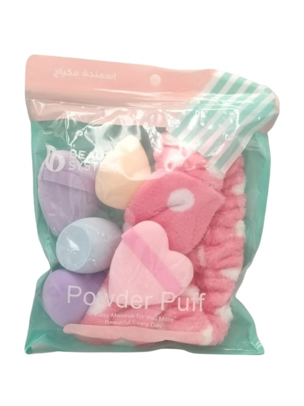 Beauty System Makeup Sponge Set Multi-Shape Cosmetic Applicators 6 Pieces