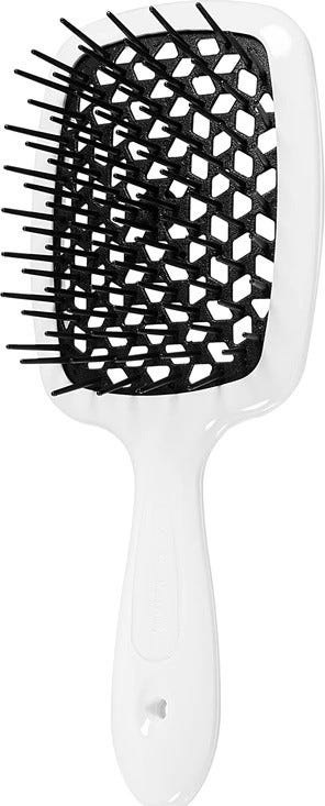 Janeke Superbrush Small Vented Styling Brush Nylon Bristles White Black