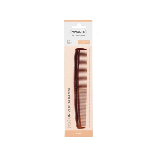 Titania Hair Comb Model 1801/8 Wide-Tooth Ergonomic Detangling Comb