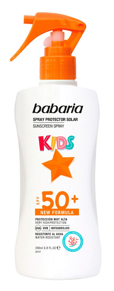 Babaria Kids Sunscreen Spray SPF 50 High UVA/UVB Protection 200ml