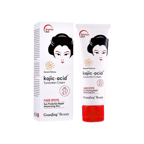 Guanjing Beauty Kojic Acid Sunscreen Cream SPF 50 Waterproof Brightening 80 g
