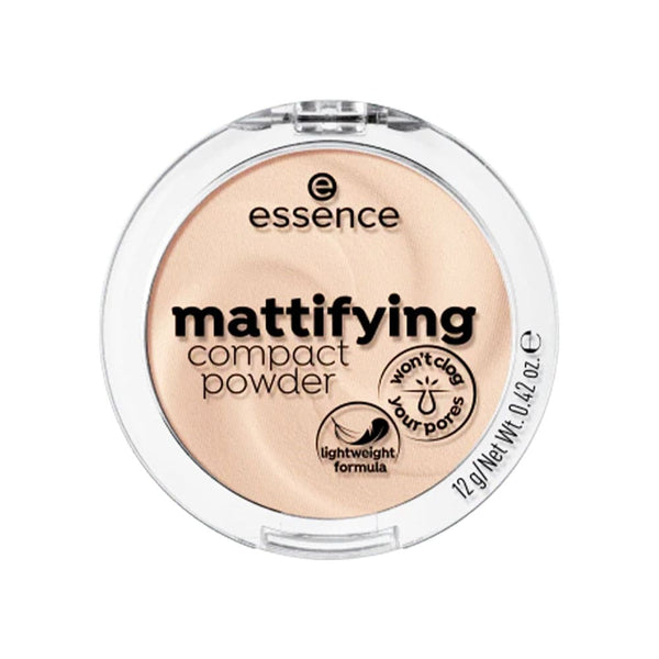 Essence Mattifying Compact Powder Matte Finish Oil-Absorbing Pastel Beige 12 g