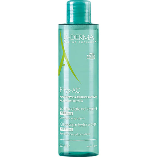 A-Derma Phys-AC Micellar Water Liquid Makeup Remover for Face and Eyes 200 ml