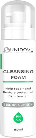 UniDove Foaming Face Wash Gentle Cleanser Hydrating Formula Sensitive Dry Skin 150ml