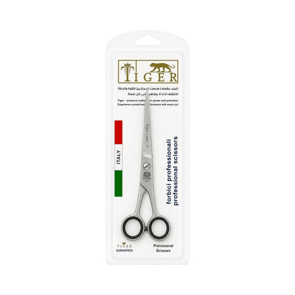 Tiger Laser Professional Hair Cutting Scissors Steel Laser-Cut Blades Removable Hand Rest 7mm