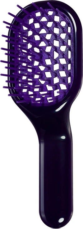Janeke Curvy Vented Hair Brush Ergonomic Handle Violet