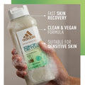 Adidas Active S&M Detox Women's Exfoliating Shower Gel Glycerol-Hyaluronic Complex 250ml
