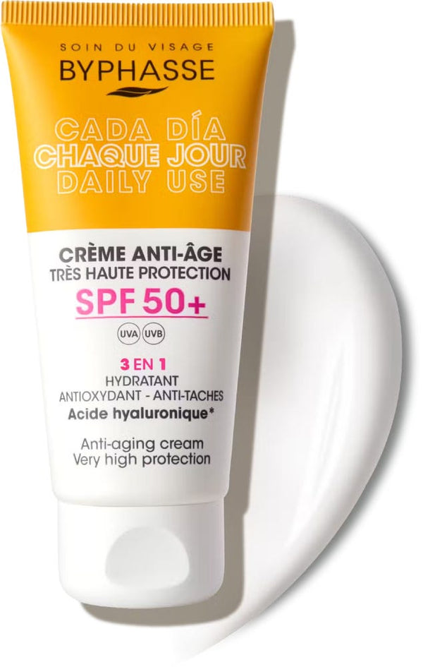 Byphasse Super Protect City Face Cream SPF 50+ Hyaluronic Acid Vitamin E 50 ml
