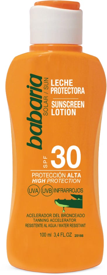 Babaria Aloe Sunscreen Lotion SPF 30 UVA/UVB Face and Body Cream 100ml
