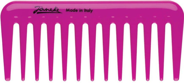 JANEKE Mini Supercomb Wide-Tooth Hair Comb, Fuchsia Fluo