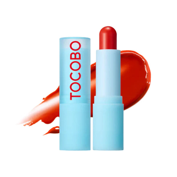 Tocobo Glass Tinted Lip Balm Glossy Finish Tangerine Red 3.5g