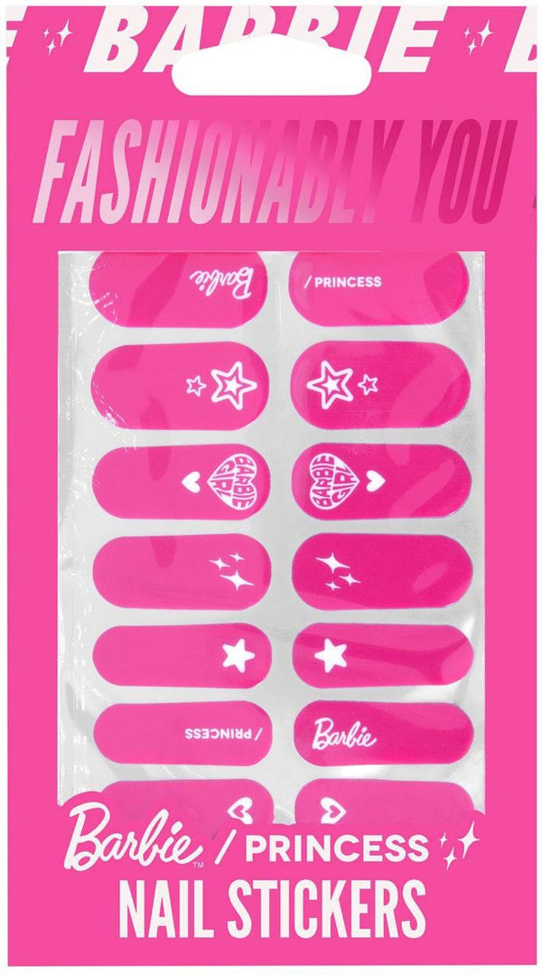 You Are The Princess Barbie Nail Stickers Magenta, 9 x 12.5 cm