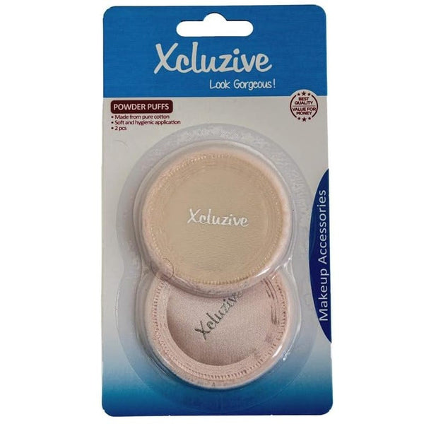 Xcluzive Powder Puffs for Compact Powder, 2 Pieces