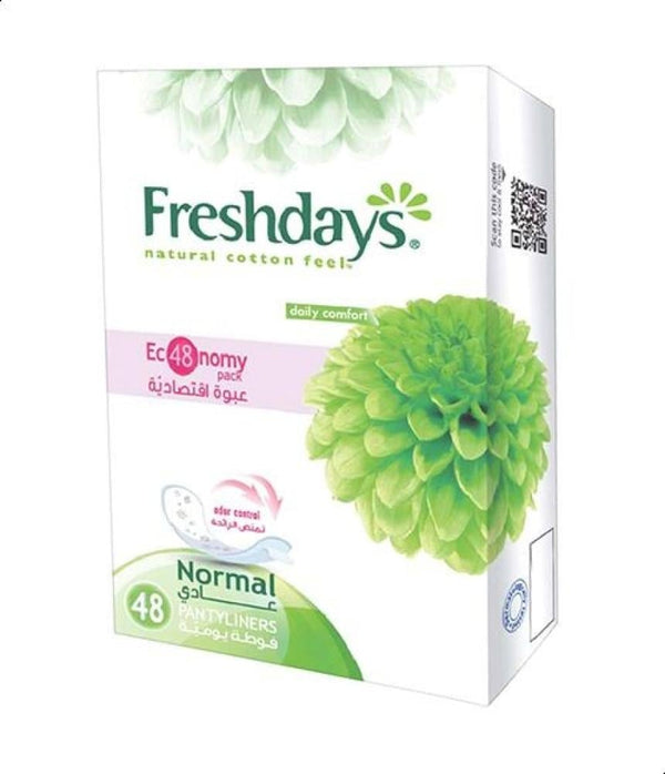 Freshdays Regular Eco Pack Personal Hygiene Liners, 48 Pieces
